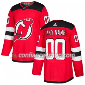 Adidas Maillot de Hockey New Jersey Devils Personnaliser 2017-2018 Rouge Authentic - Homme